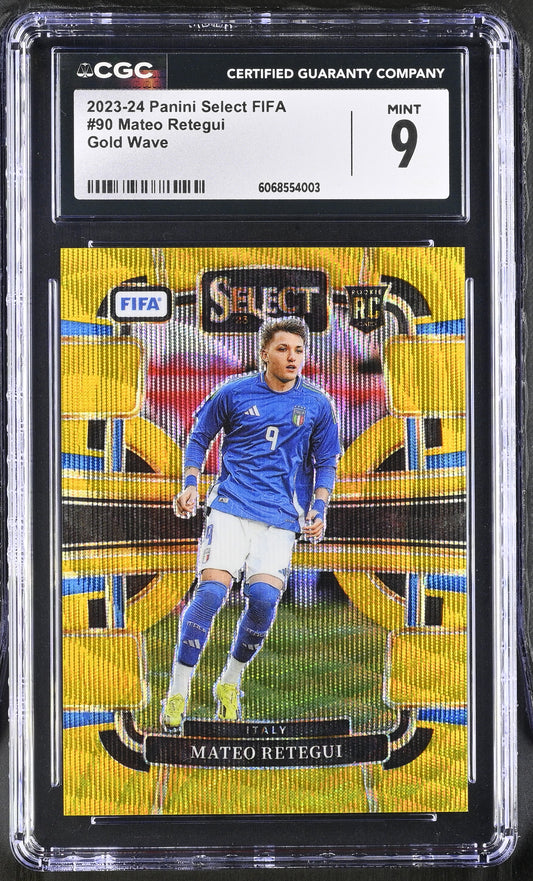 RETEGUI - 2023/24 Panini Select FIFA Gold Wave /10 RC CGC 9