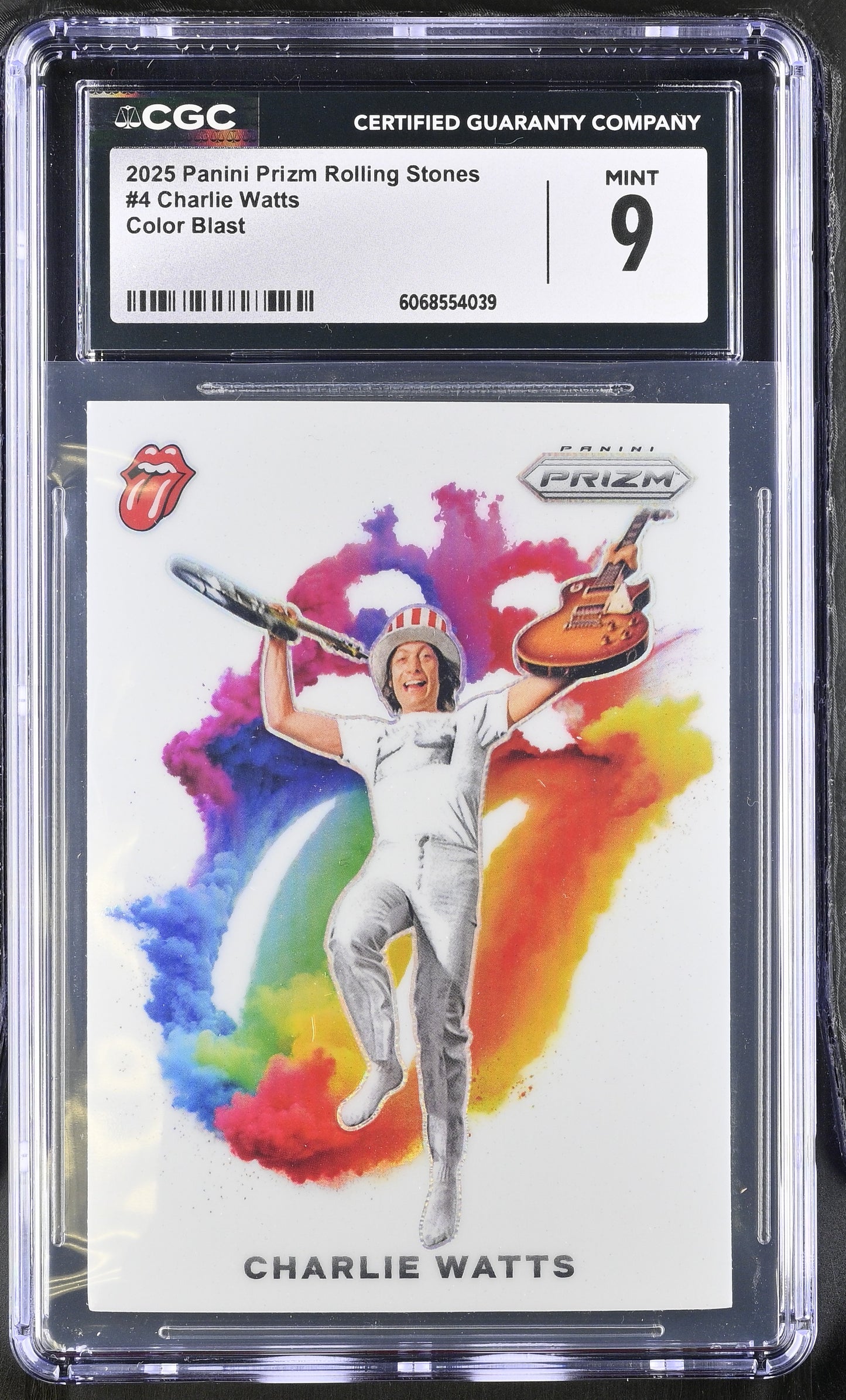 CHARLIE WATTS - 2024 Prizm Rolling Stones Color Blast CGC 9 (Case Hit SSP)