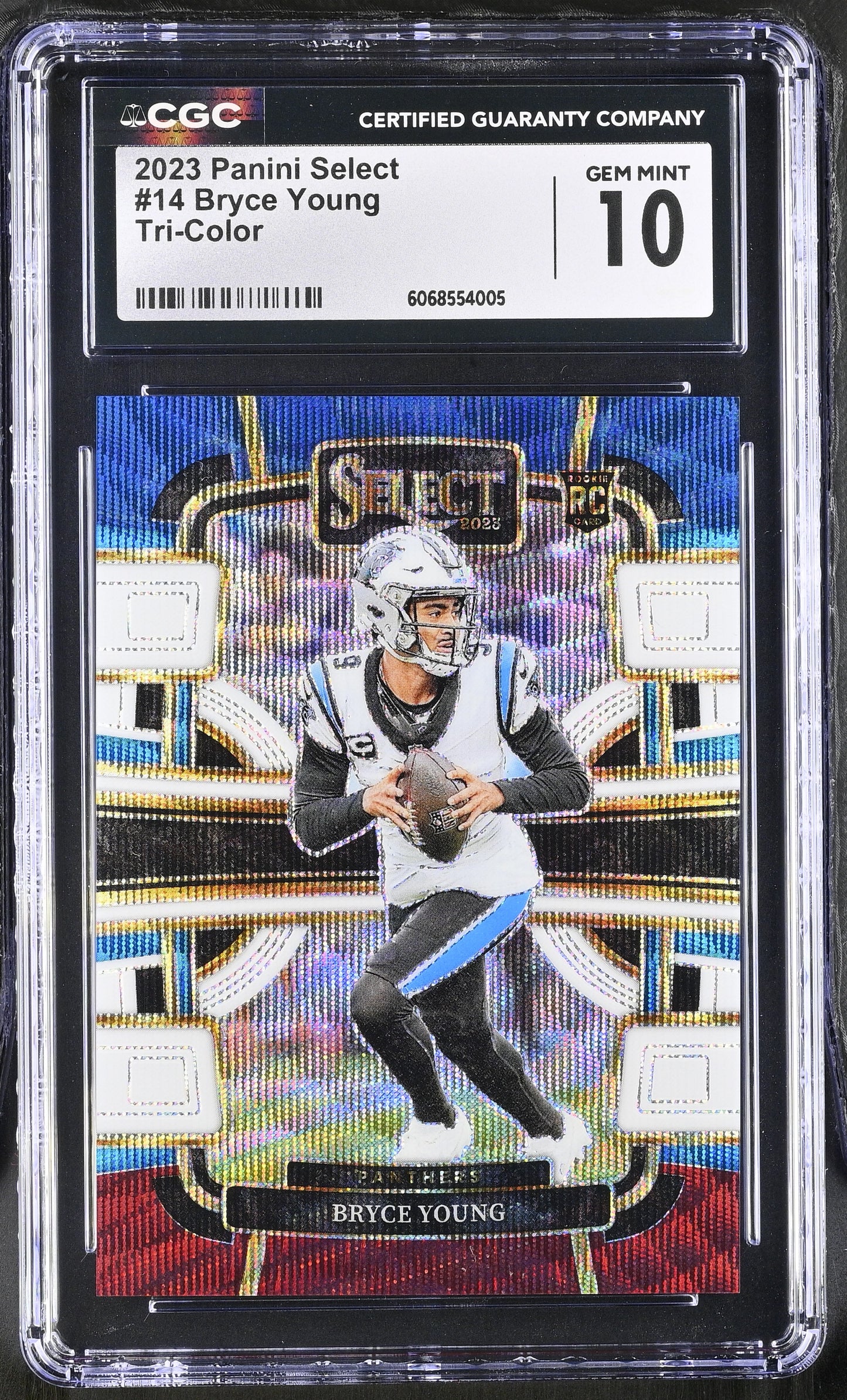 BRYCE YOUNG - 2023 Select Tri-Color Prizm /259 RC CGC 10