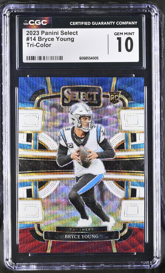 BRYCE YOUNG - 2023 Select Tri-Color Prizm /259 RC CGC 10