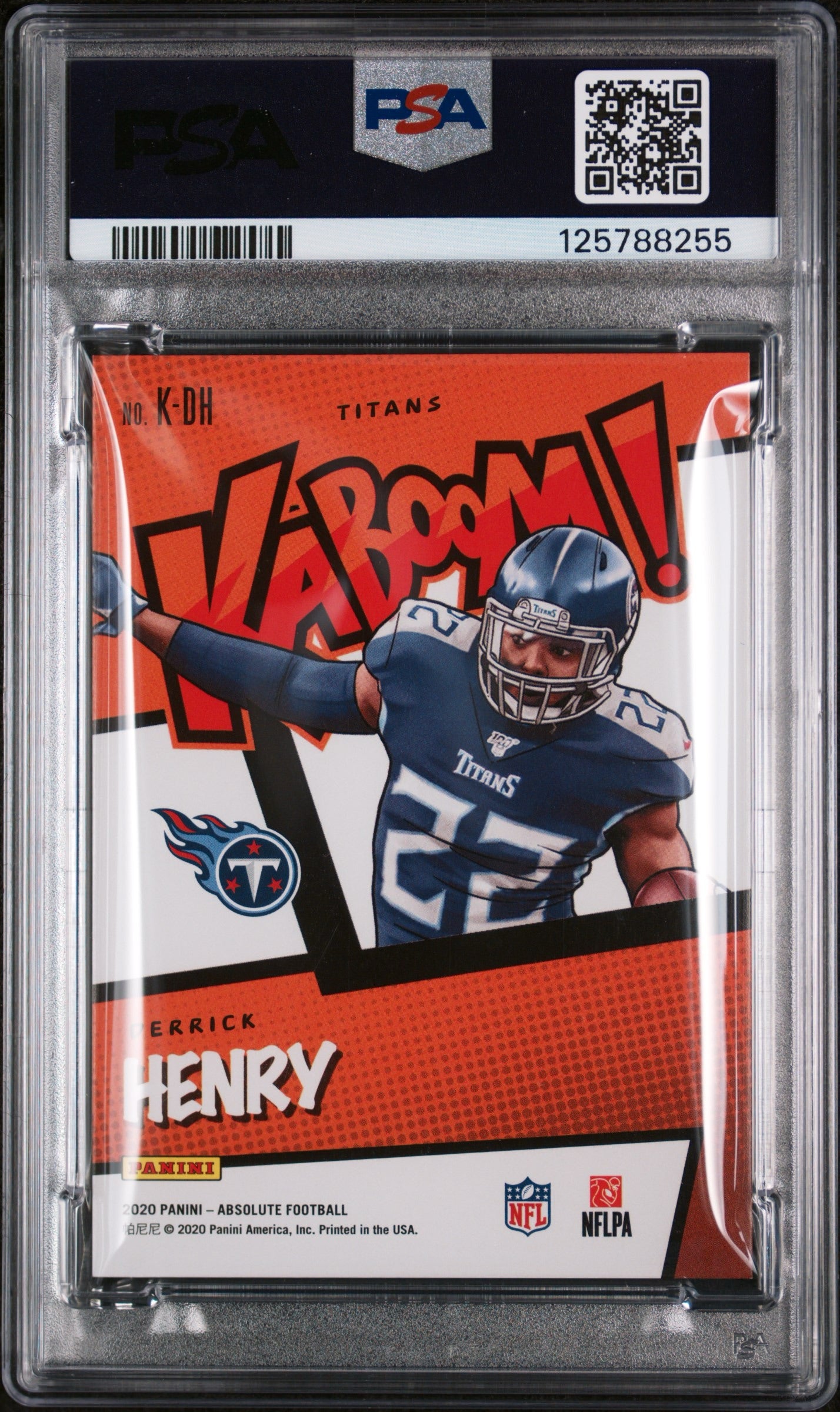 DERRICK HENRY - 2020 Panini Absolute NFL KABOOM! Case Hit PSA 9