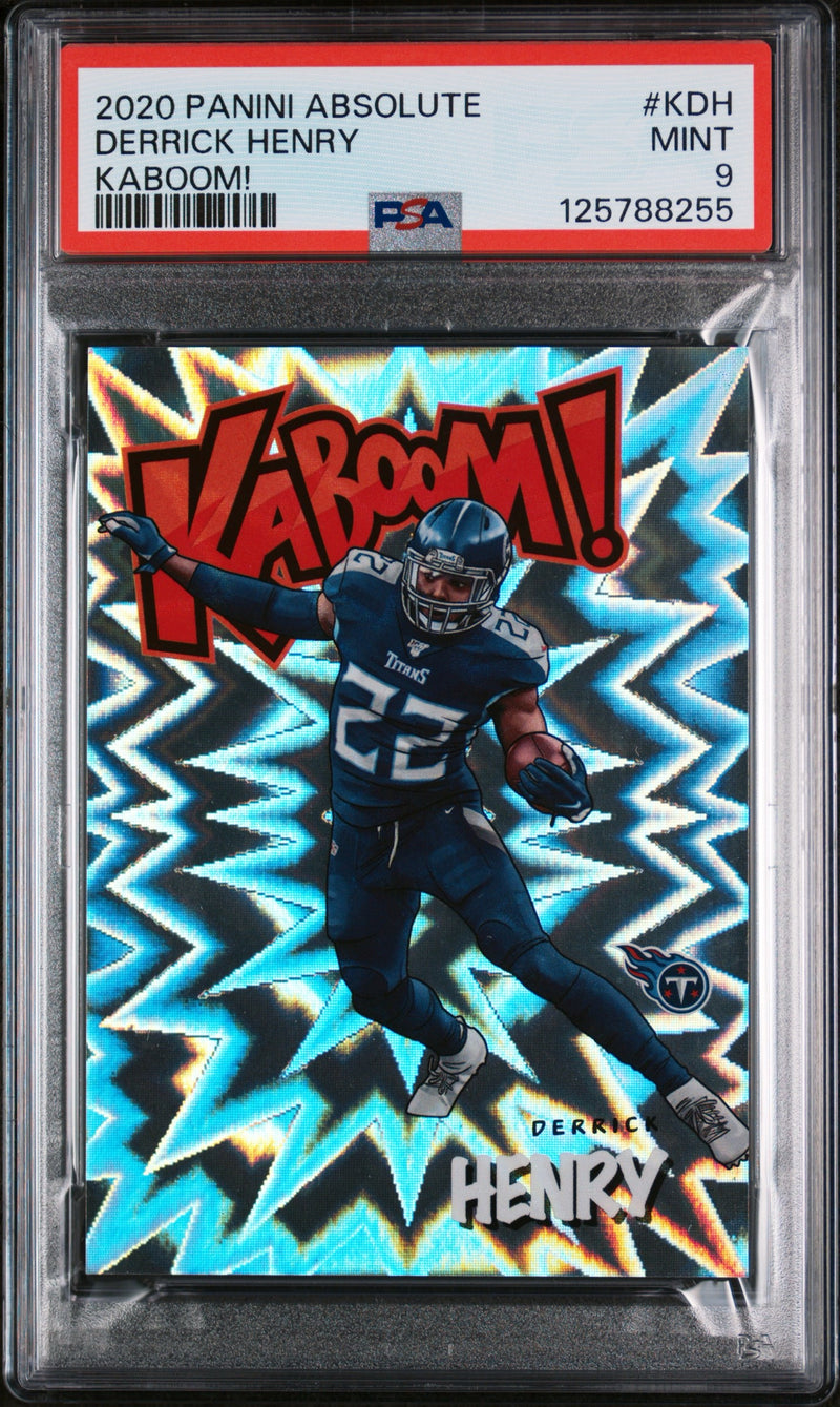 DERRICK HENRY - 2020 Panini Absolute NFL KABOOM! Case Hit PSA 9