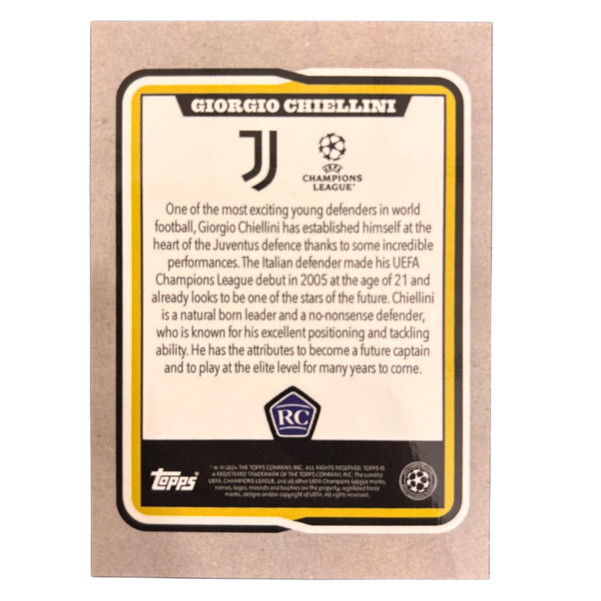 GIORGIO CHIELLINI - Topps Lost Rookies /49