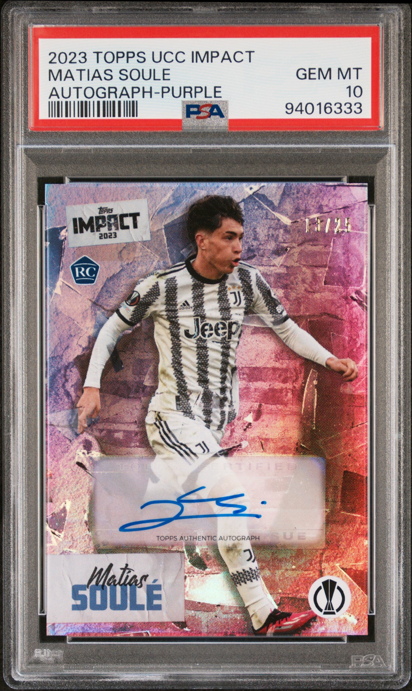 SOULE - 2023 Topps Impact /25 Auto RC PSA 10