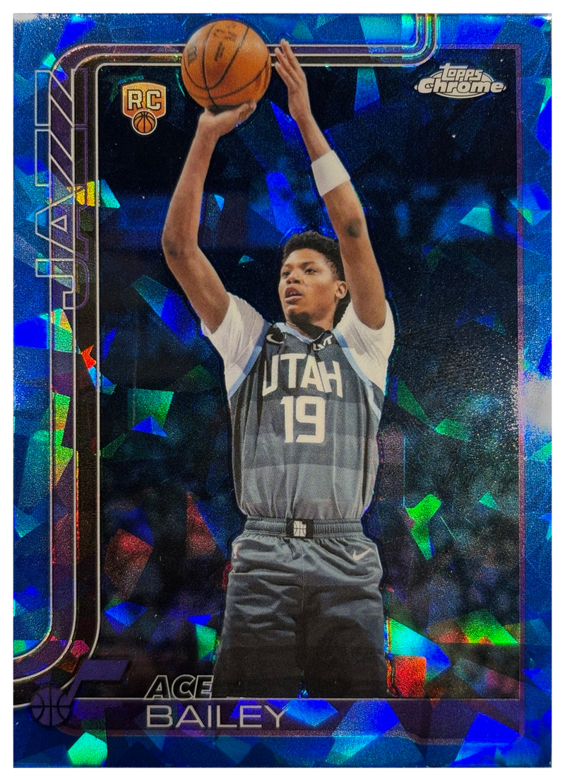 ACE BAILEY - 2025/26 Topps Chrome Update Sapphire NBA RC #155 - fronte