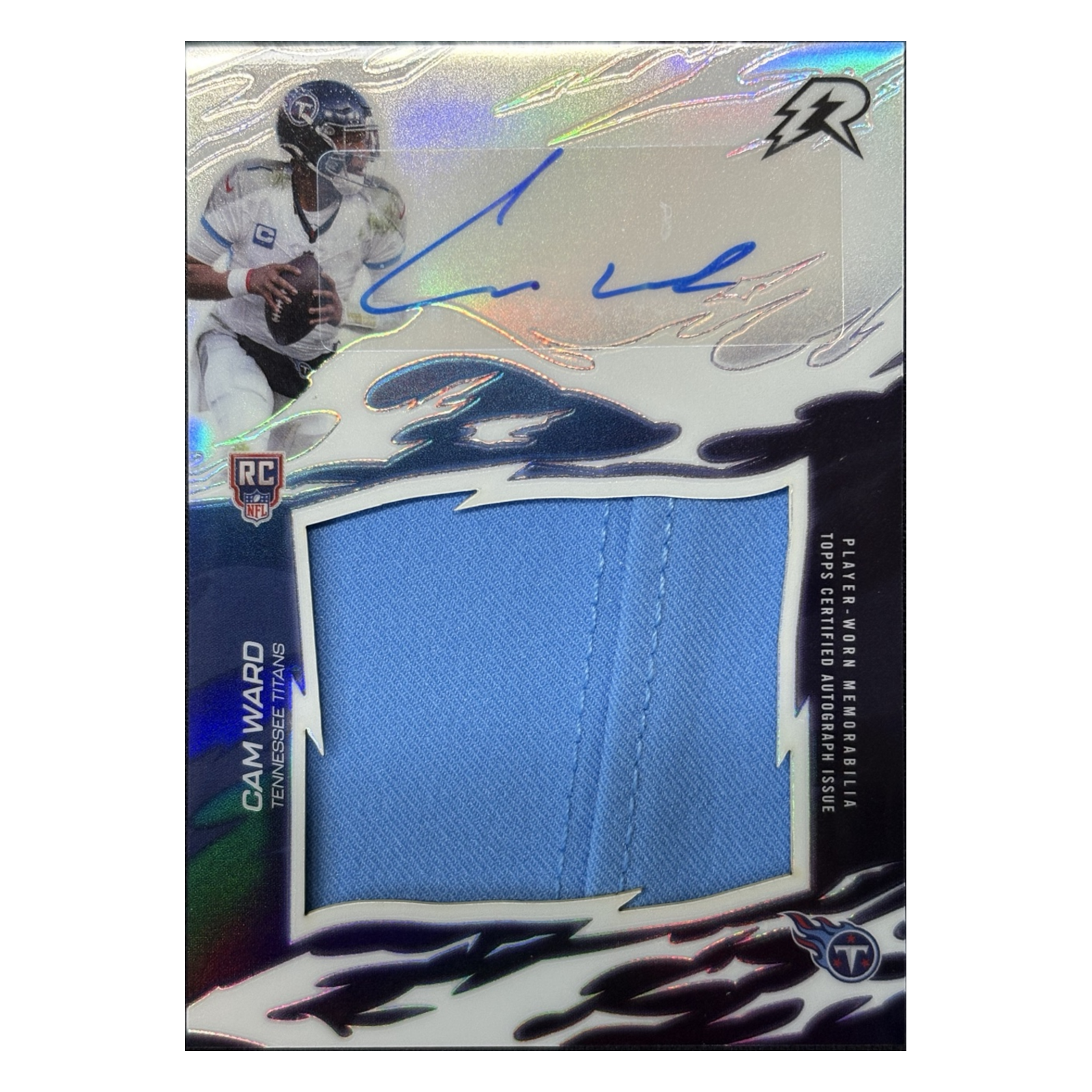 Cam Ward 2025 Topps Resurgence Rookie Relic Signatures RRS-CW front