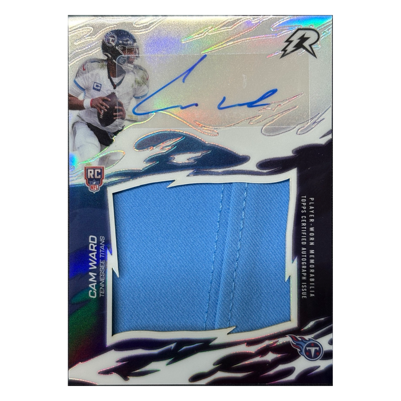 Cam Ward 2025 Topps Resurgence Rookie Relic Signatures RRS-CW front
