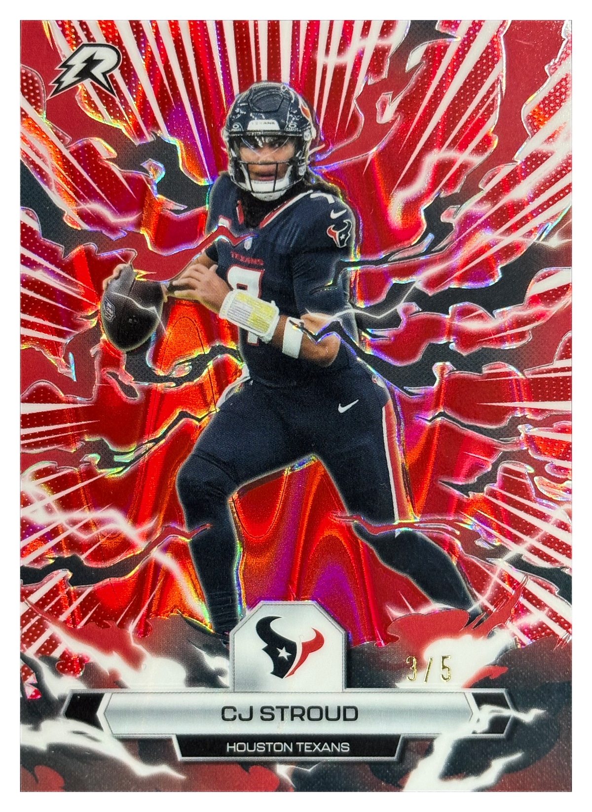 CJ STROUD - 2025 Topps Resurgence Football Red Power Surge #38 /5 - front
