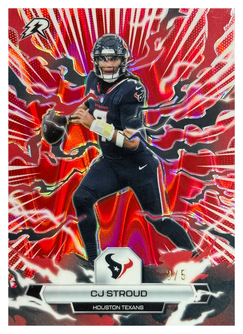CJ STROUD - 2025 Topps Resurgence Football Red Power Surge #38 /5 - front
