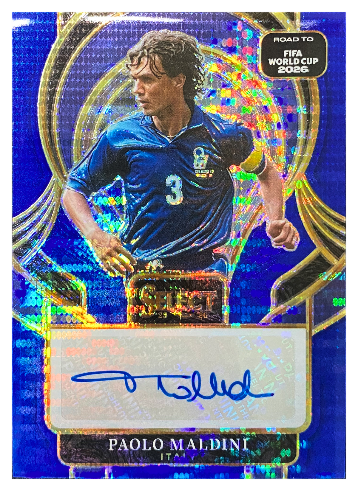 PAOLO MALDINI - 2025/26 Panini Select Road to FIFA World Cup 26 Select Signatures Prizm Auto #SE-PM - front
