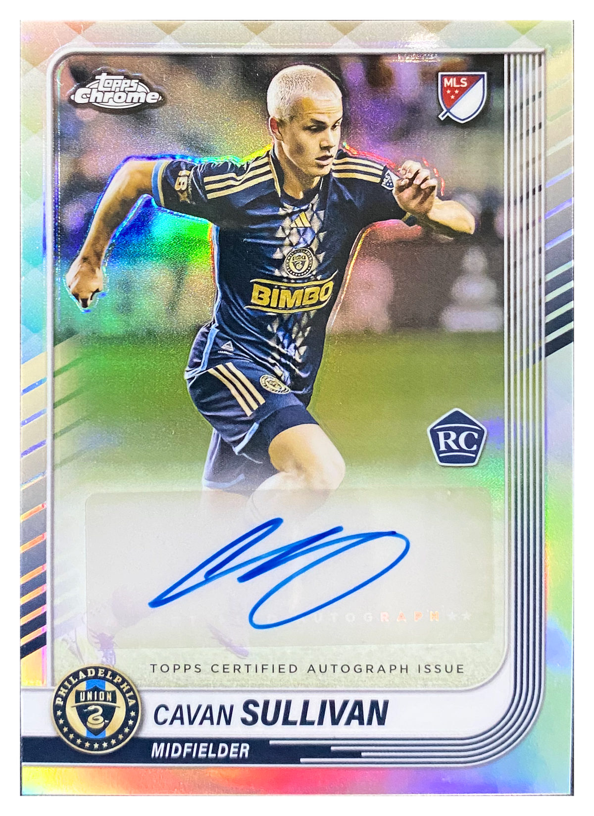 CAVAN SULLIVAN - 2025 Topps Chrome MLS Refractor Auto RC #CA-CS - front