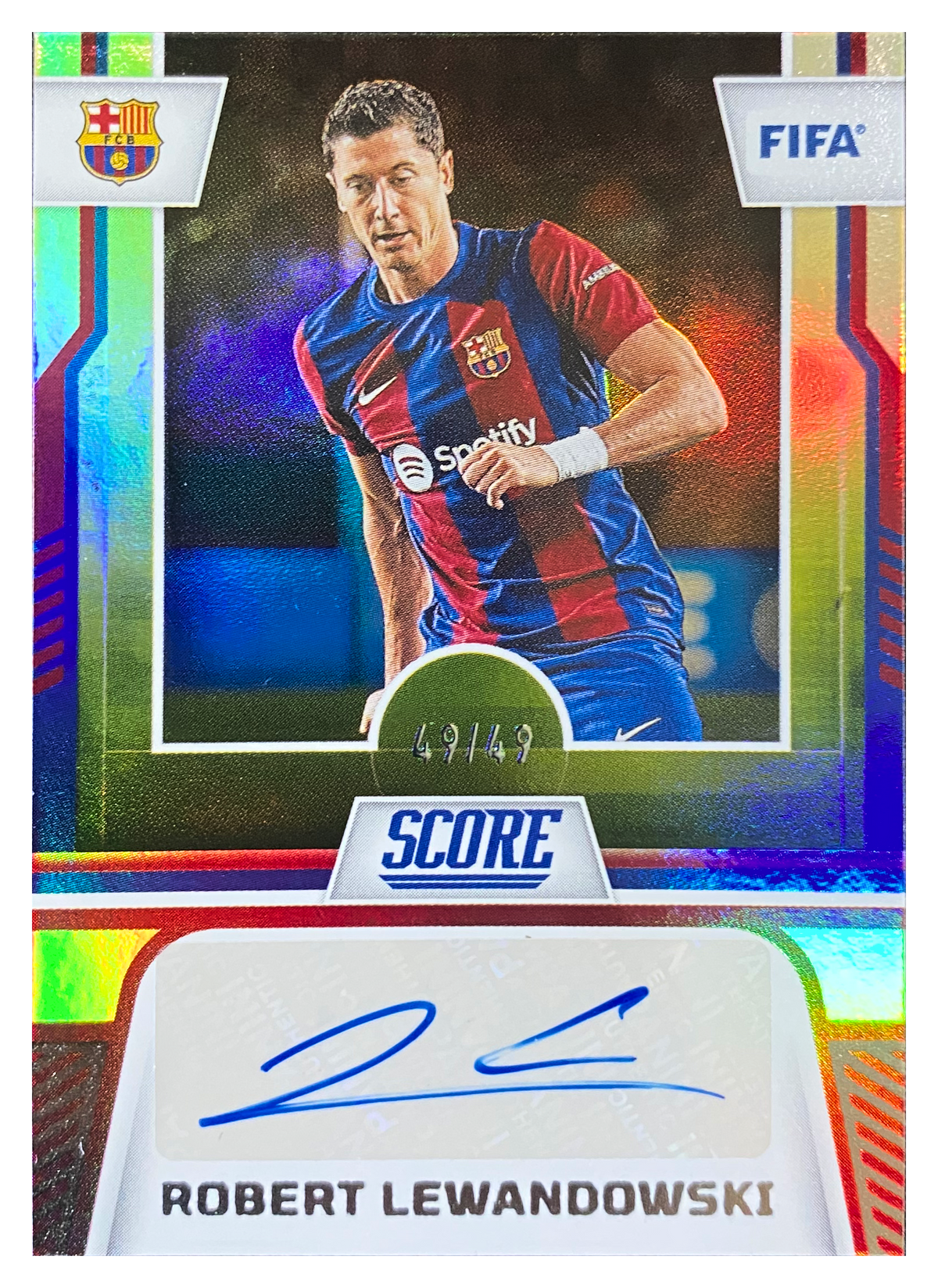 ROBERT LEWANDOWSKI - 2023/24 Panini Score FIFA Signatures Auto #SS-RL /49 - front