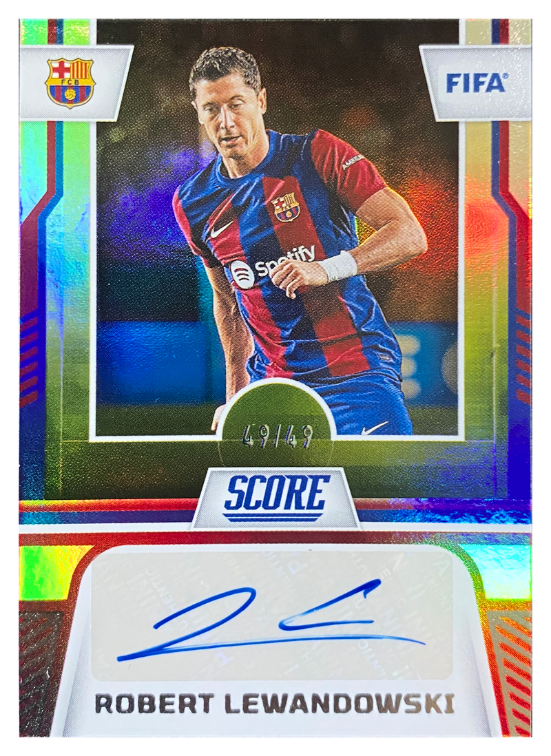 ROBERT LEWANDOWSKI - 2023/24 Panini Score FIFA Signatures Auto #SS-RL /49 - front