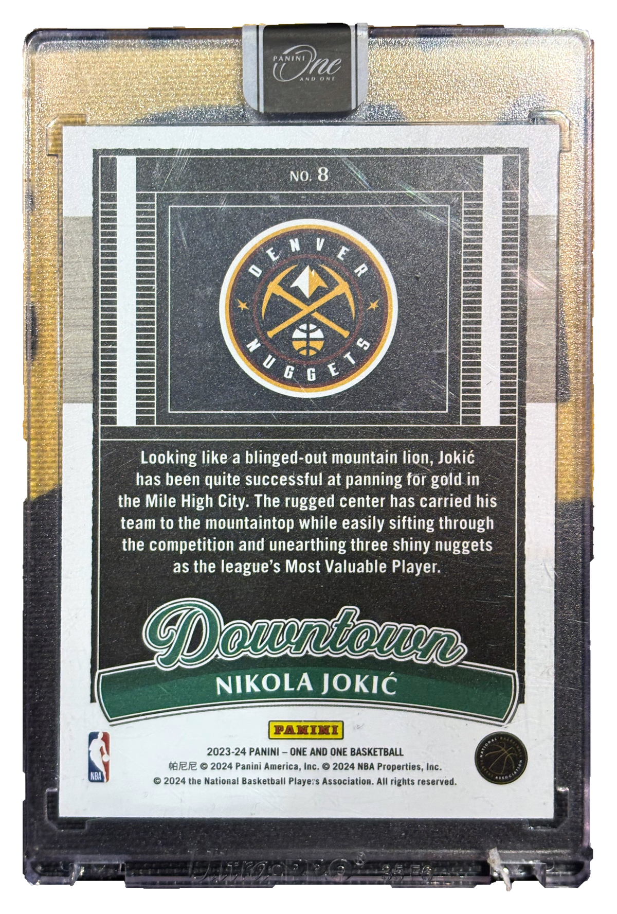 Nikola Jokić — 2023/24 Panini One and One Downtown #8 - retro