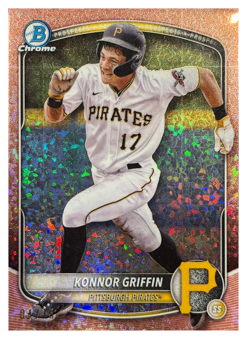 Konnor Griffin — 2025 Bowman Chrome Prospects Orange Shimmer Refractor #BCP-86 /25 - fronte