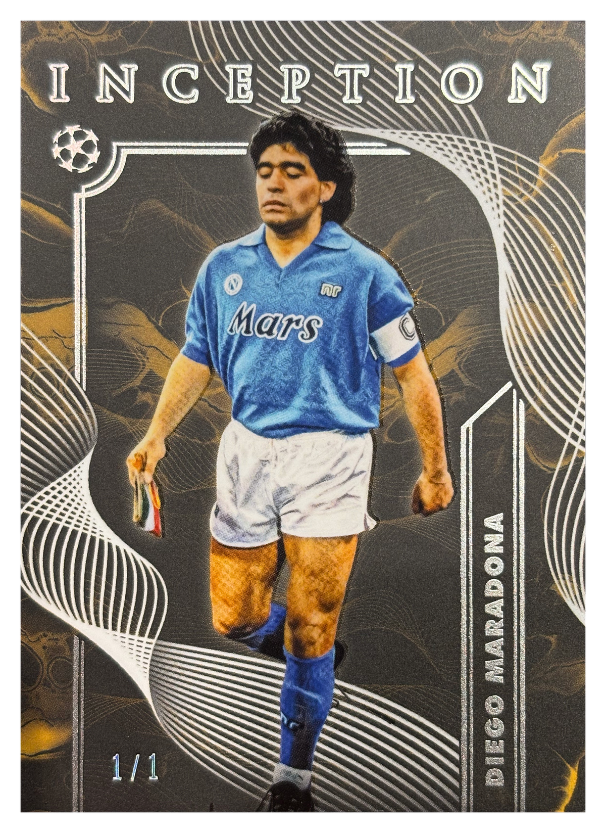 Diego Maradona — 2025/26 Topps Inception UEFA Dark Flow #DF-49 1/1 - fronte