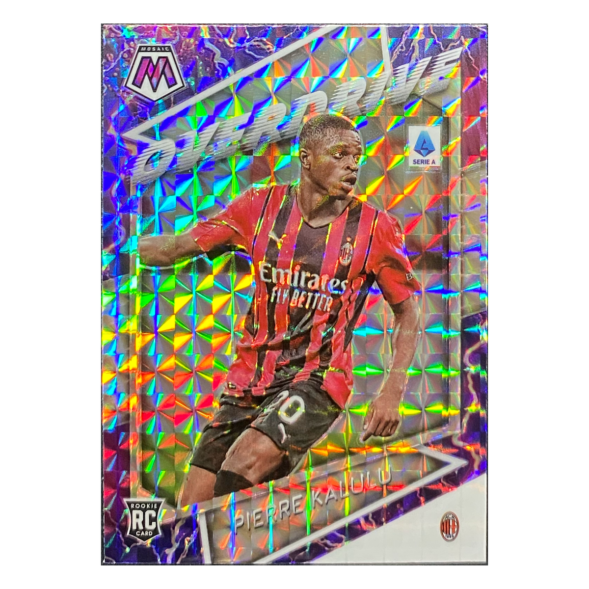 PIERRE KALULU - 2021/22 Panini Mosaic Serie A Overdrive Mosaic Prizm RC #7 - front