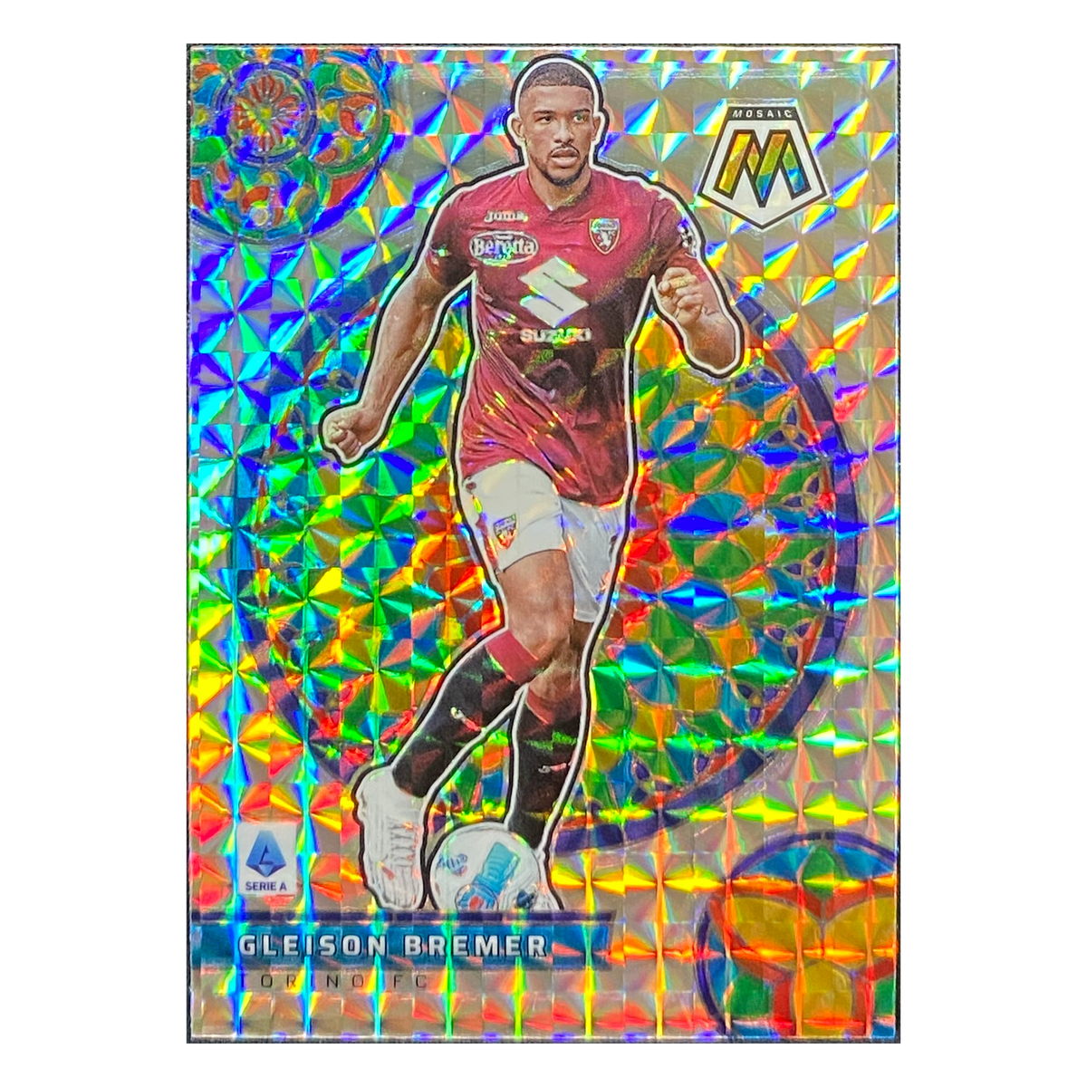 GLEISON BREMER - 2021/22 Panini Mosaic Serie A Stained Glass Mosaic Prizm #40 - front
