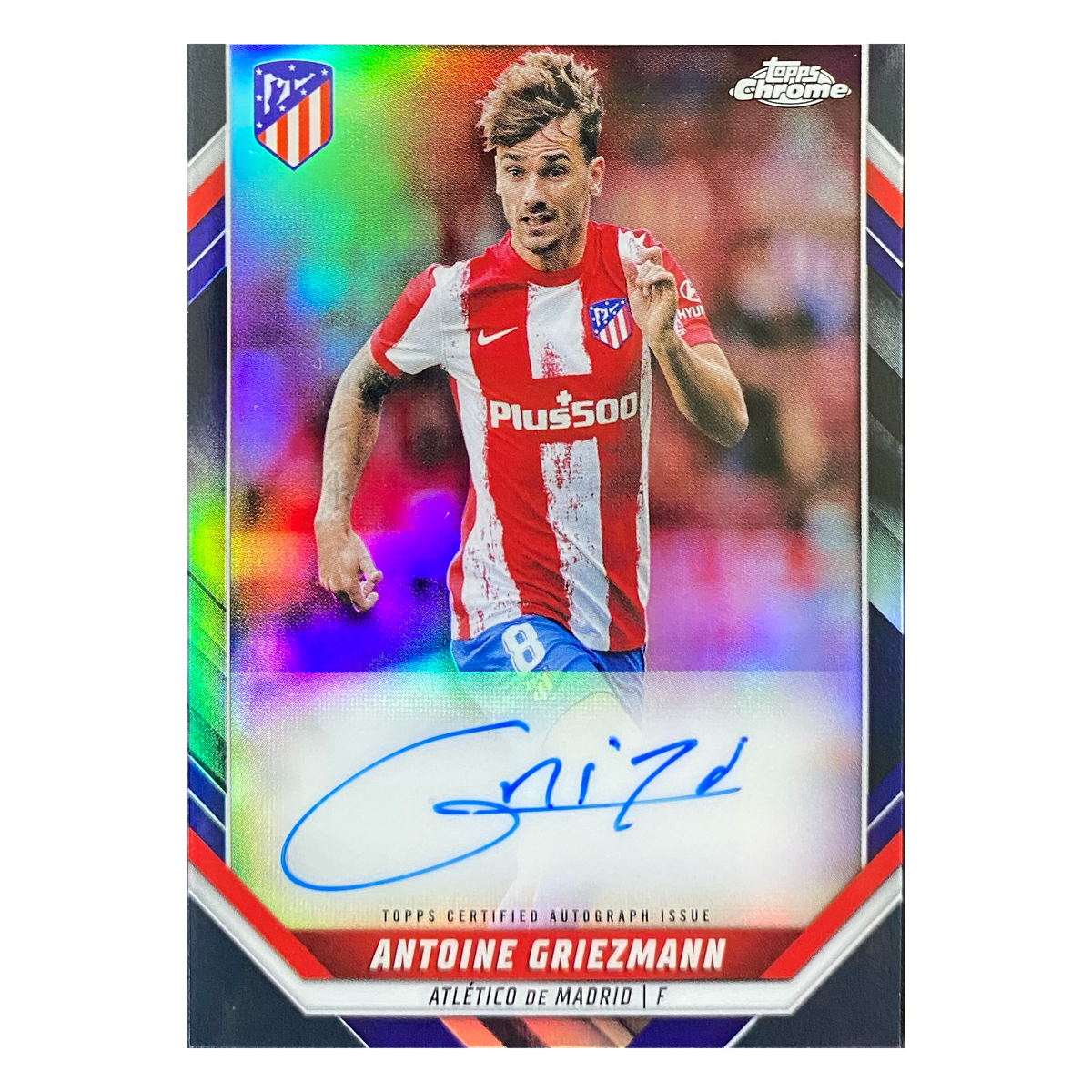 ANTOINE GRIEZMANN - 2021/22 Topps Chrome Atletico de Madrid Auto #AMA-AG /25 - front
