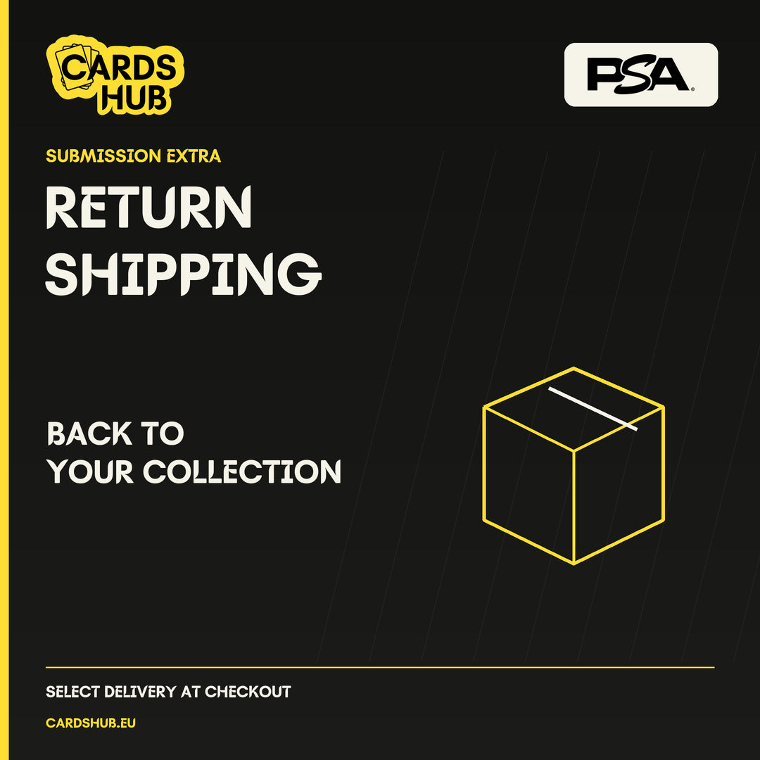 Cards Hub PSA return shipping — real PSA slabs and official logos