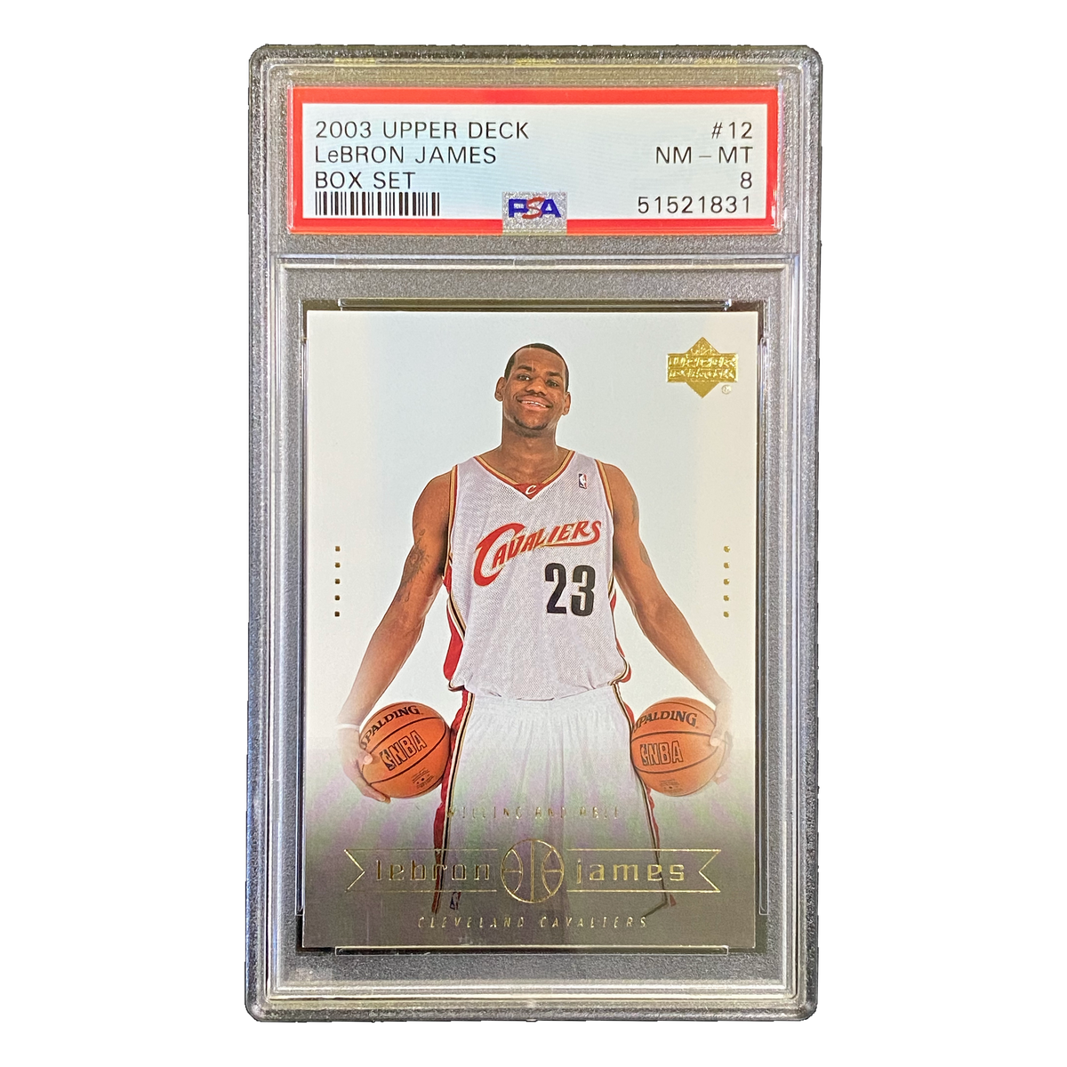 LEBRON JAMES - 2003/04 Upper Deck Box Set RC #12 PSA 8 - front