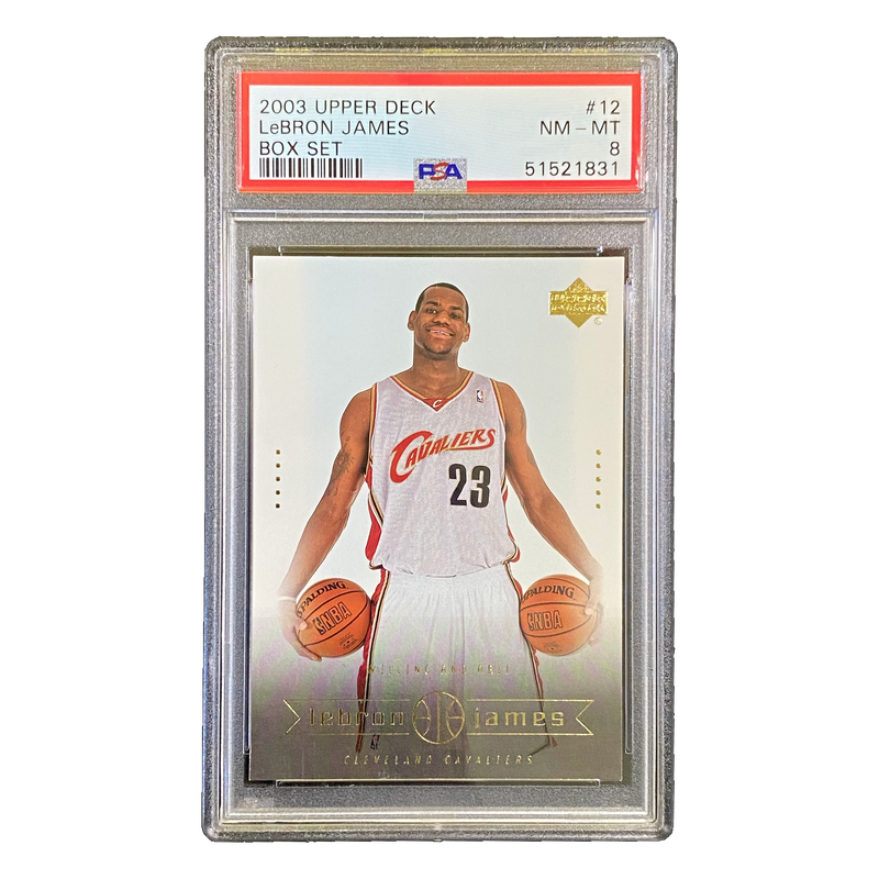 LEBRON JAMES - 2003/04 Upper Deck Box Set RC #12 PSA 8 - front