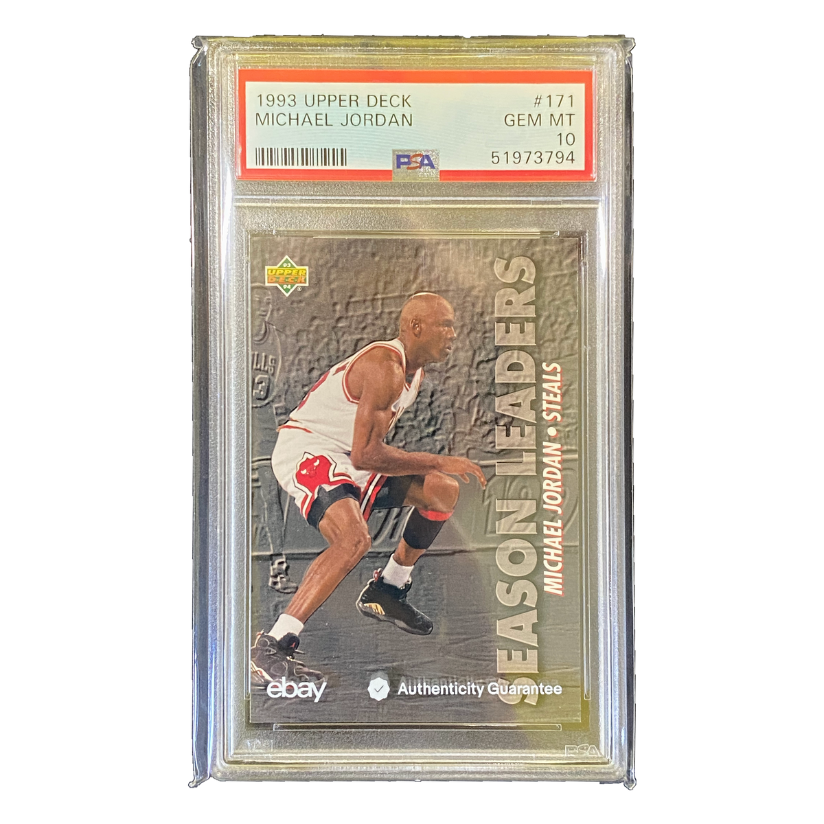 MICHAEL JORDAN - 1993/94 Upper Deck Season Leaders #171 PSA 10 - front