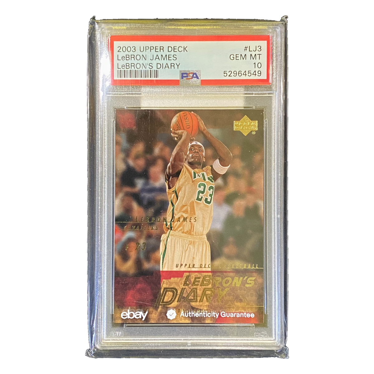 LEBRON JAMES - 2003/04 Upper Deck LeBron's Diary RC #LJ3 PSA 10 - front