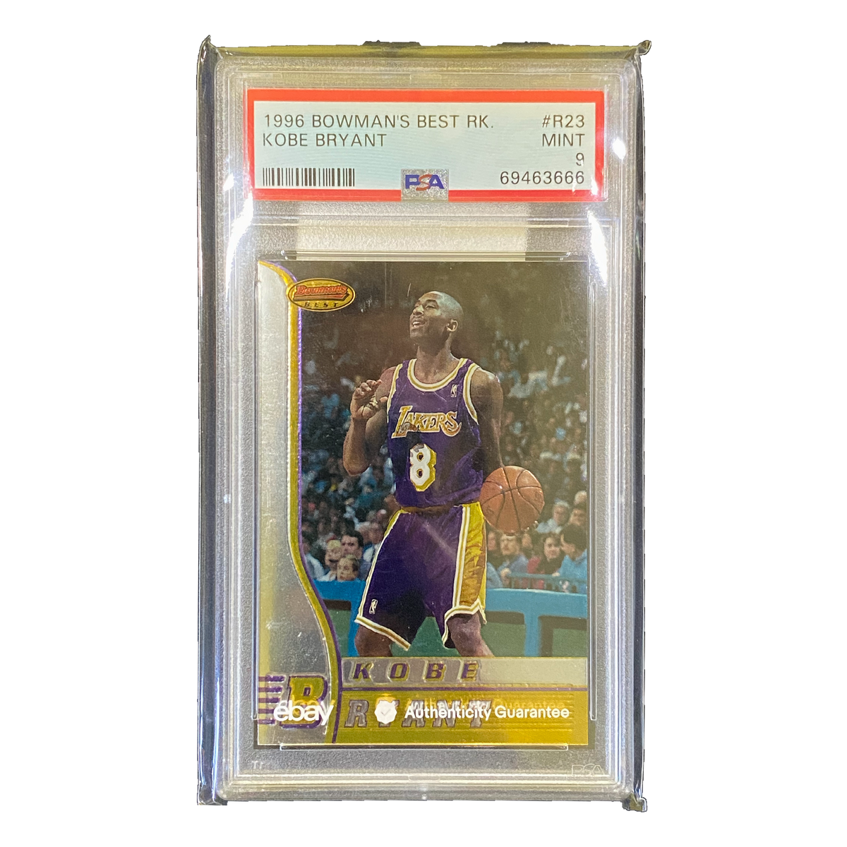 KOBE BRYANT - 1996/97 Bowman's Best RC #R23 PSA 9 - front