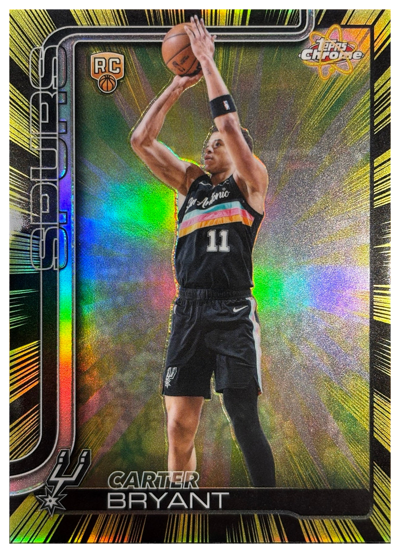 CARTER BRYANT - 2025/26 Topps Chrome Update NBA Radiating Rookies RC #RR-12 - fronte