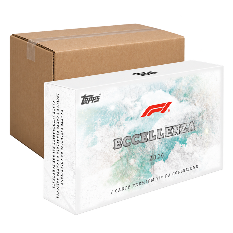 2026 Topps F1 Eccellenza Hobby Case — 10 Boxes — illustrative plain case carton