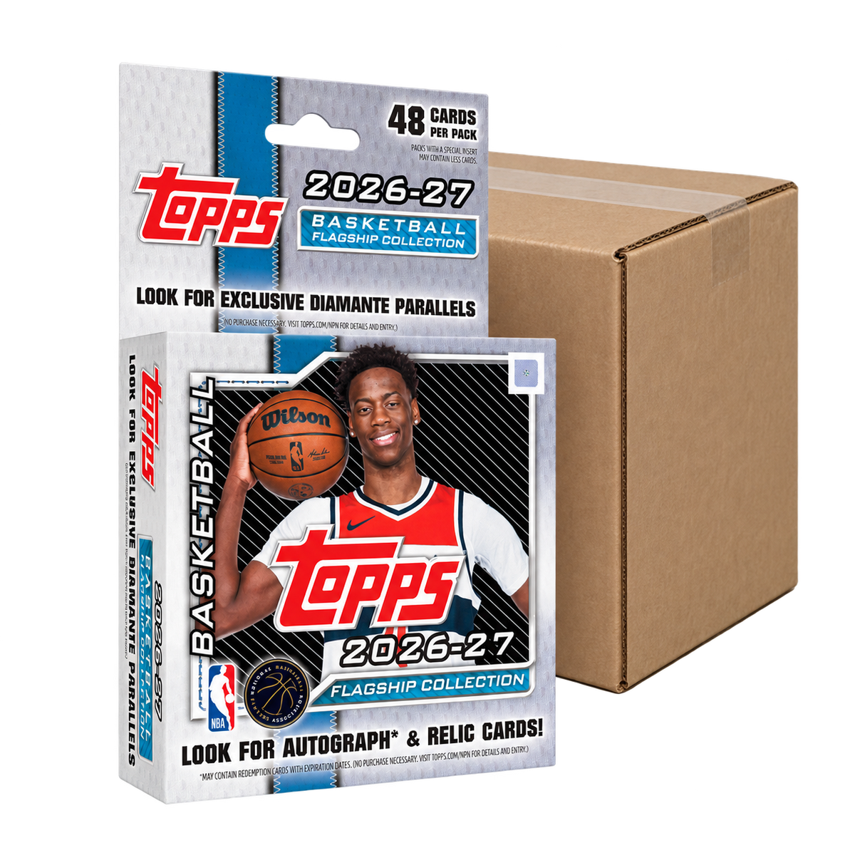 2026/27 Topps Flagship Basketball Hanger Case — 24 Hanger Packs (PRE-ORDER) — illustrative plain carton