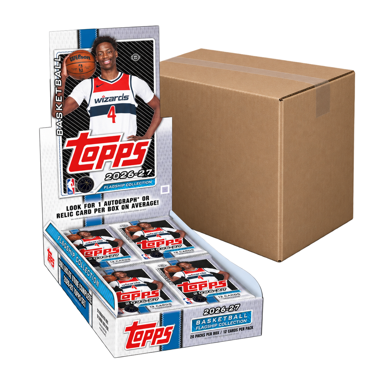 2026/27 Topps Flagship Basketball Hobby Case — 12 Boxes (PRE-ORDER) — illustrative plain carton