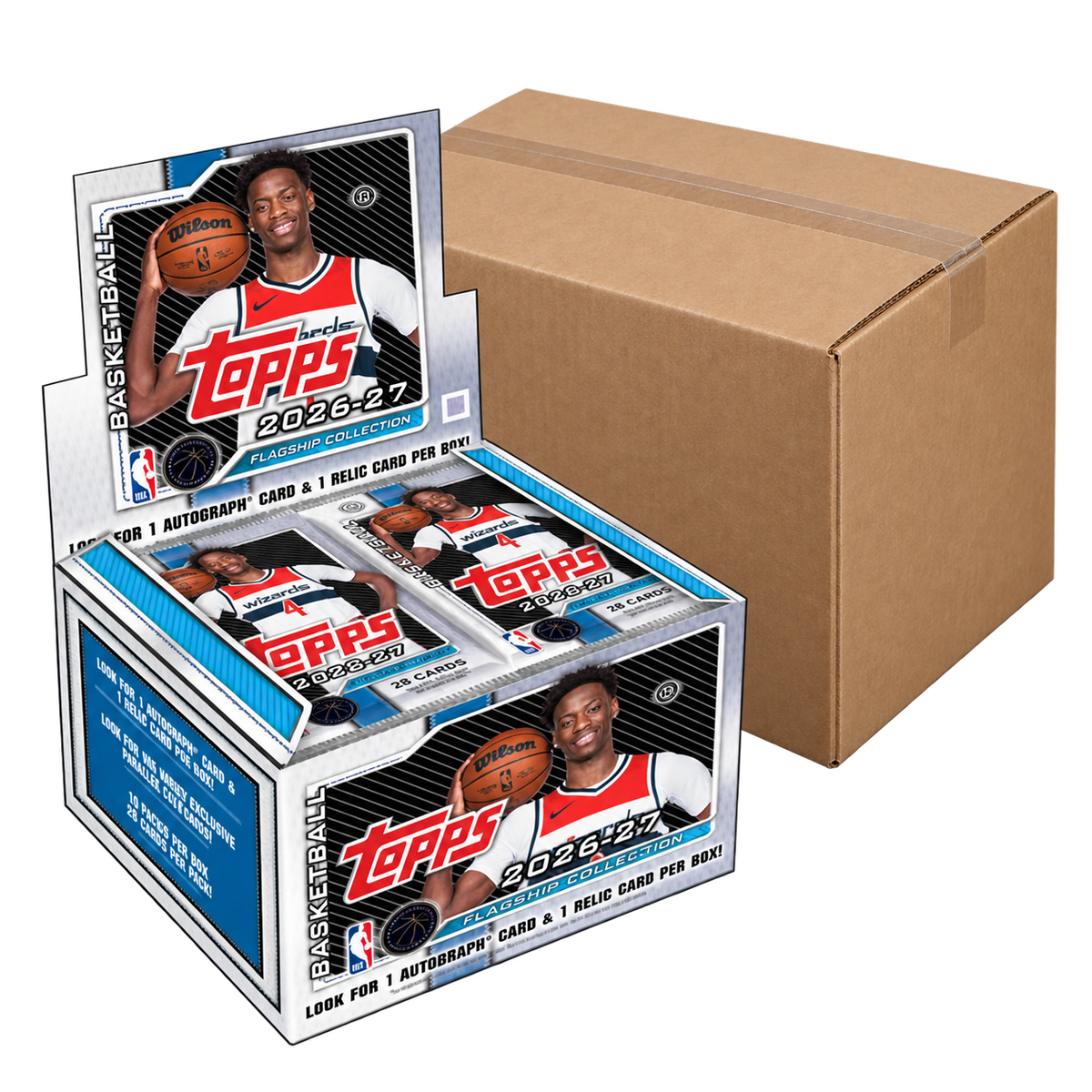 2026/27 Topps Flagship Basketball Jumbo Case — 6 Boxes (PRE-ORDER) — illustrative plain carton