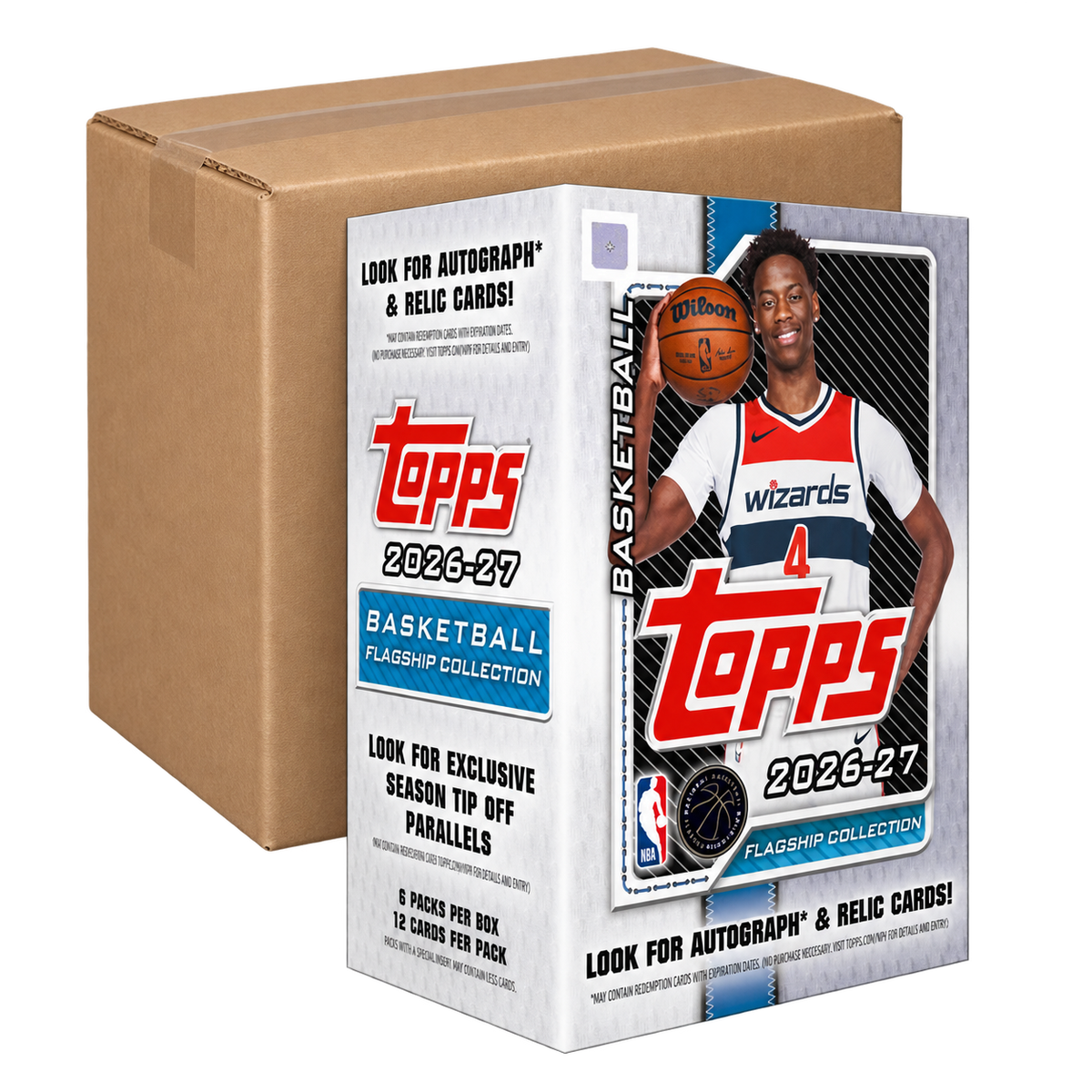 2026/27 Topps Flagship Basketball Value Case — 40 Boxes (PRE-ORDER) — illustrative plain carton
