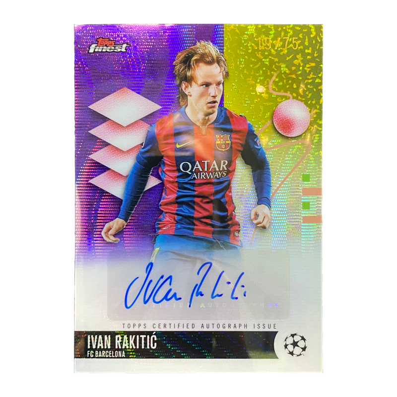 IVAN RAKITIĆ - 2025/26 Topps Finest UEFA Club Competitions Purple Wave Auto #BA-IR /75 - front