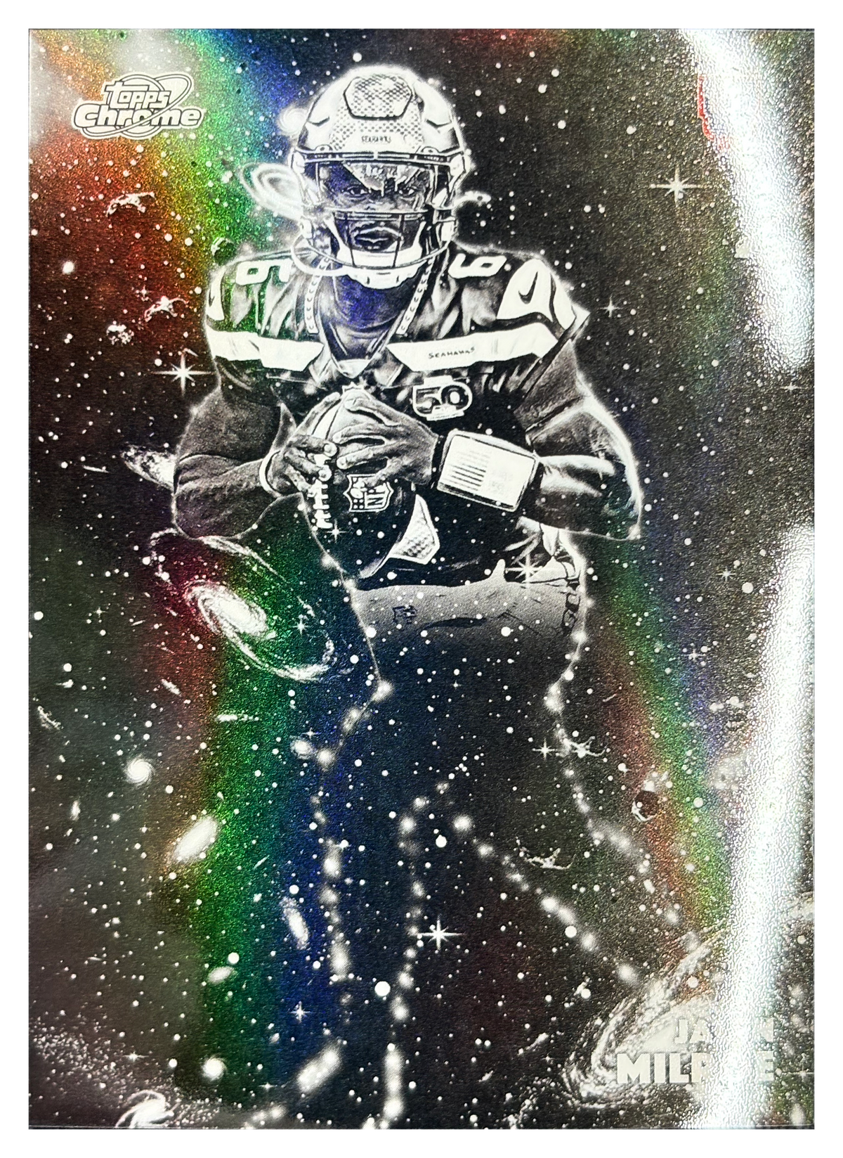 Jalen Milroe - 2025 Topps Cosmic Chrome Football Constellation Variation #BCV-94 - front