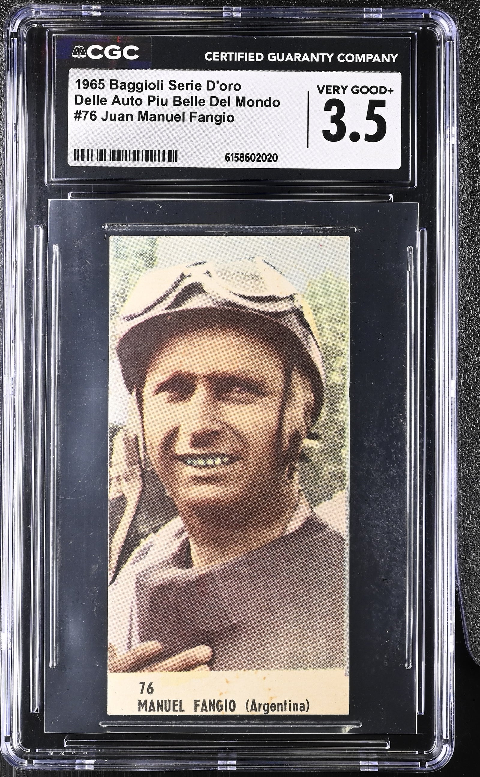 Juan Manuel Fangio 1965 Baggioli Serie d'oro #76 CGC 3.5 - fronte