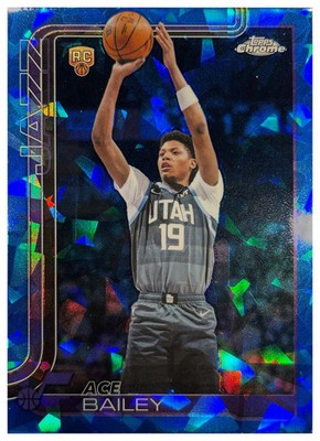 ACE BAILEY - 2025/26 Topps Chrome Update Sapphire NBA RC #155 - fronte
