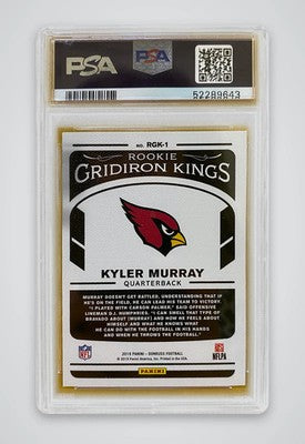 KYLER MURRAY - 2019 Panini Donruss Rookie Gridiron Kings RC #RGK-1 PSA 9 - back