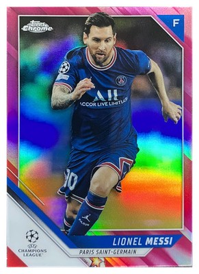 LIONEL MESSI - 2021/22 Topps Chrome UEFA Champions League Pink Refractor #100 /175 - front