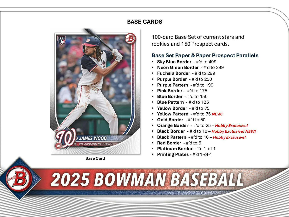 2025 Bowman Baseball Hobby Box - LIVE BREAKING