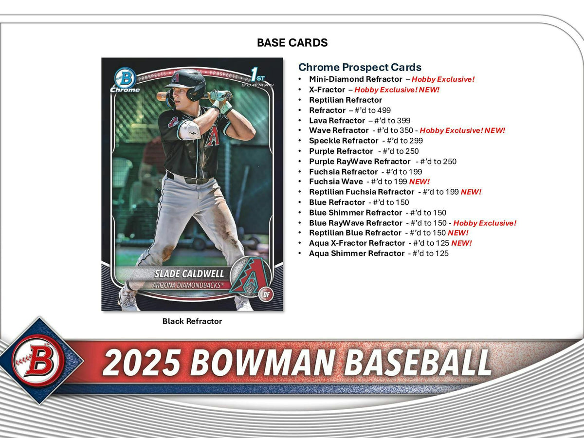 2025 Bowman Baseball Hobby Box - LIVE BREAKING