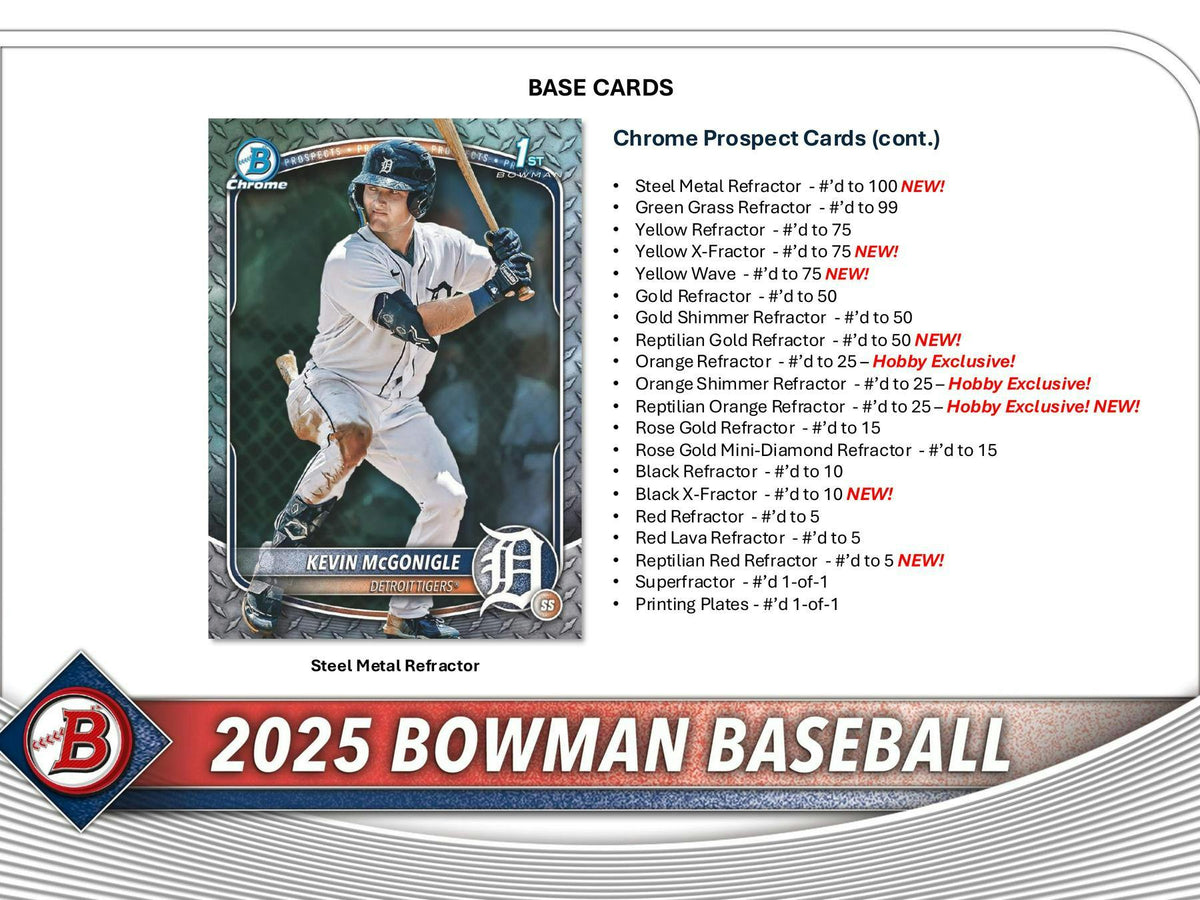 2025 Bowman Baseball Hobby Box - LIVE BREAKING