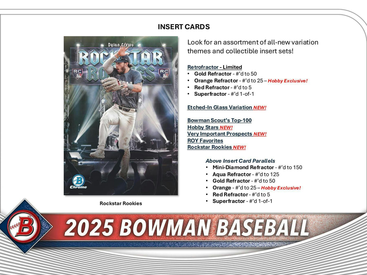 2025 Bowman Baseball Hobby Box - LIVE BREAKING