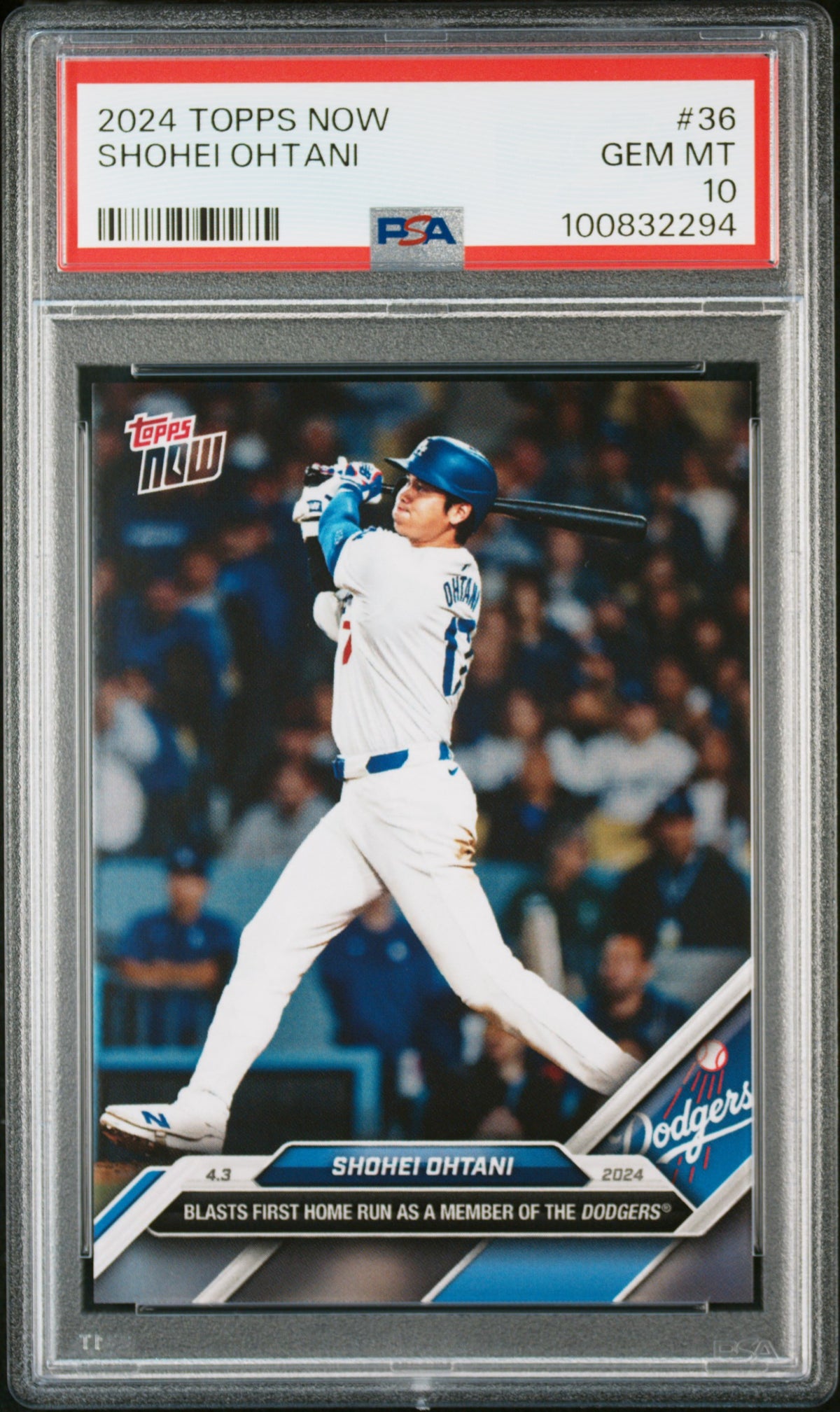 Shohei Ohtani — 2024 Topps Now #36 PSA 10 - fronte