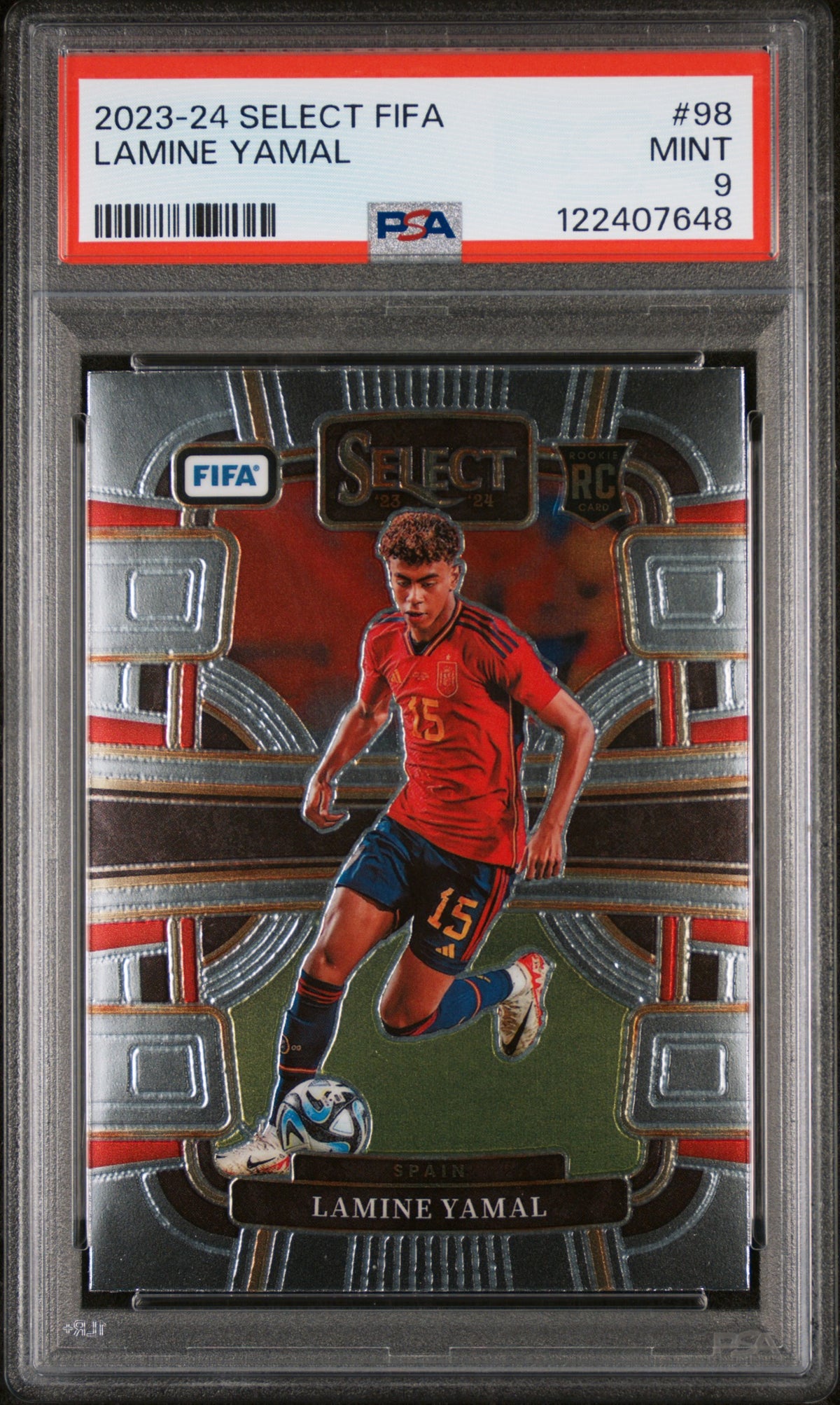 LAMINE YAMAL - 2023/24 Panini Select FIFA RC #98 PSA 9 - foto rappresentativa - fronte