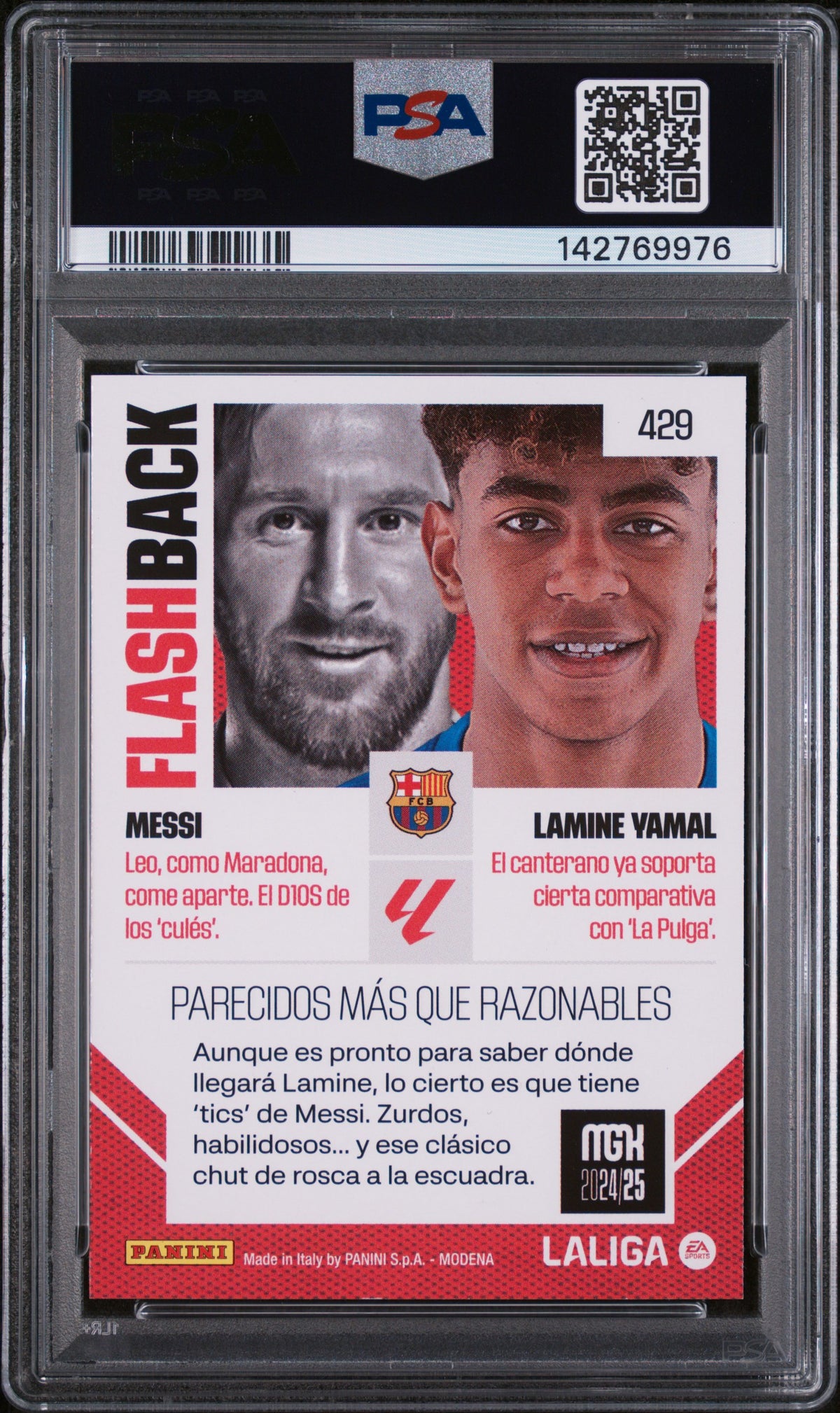 LIONEL MESSI / LAMINE YAMAL - 2024 Panini Megacracks MGK LaLiga EA Sports #429 PSA 9 - foto rappresentativa - retro
