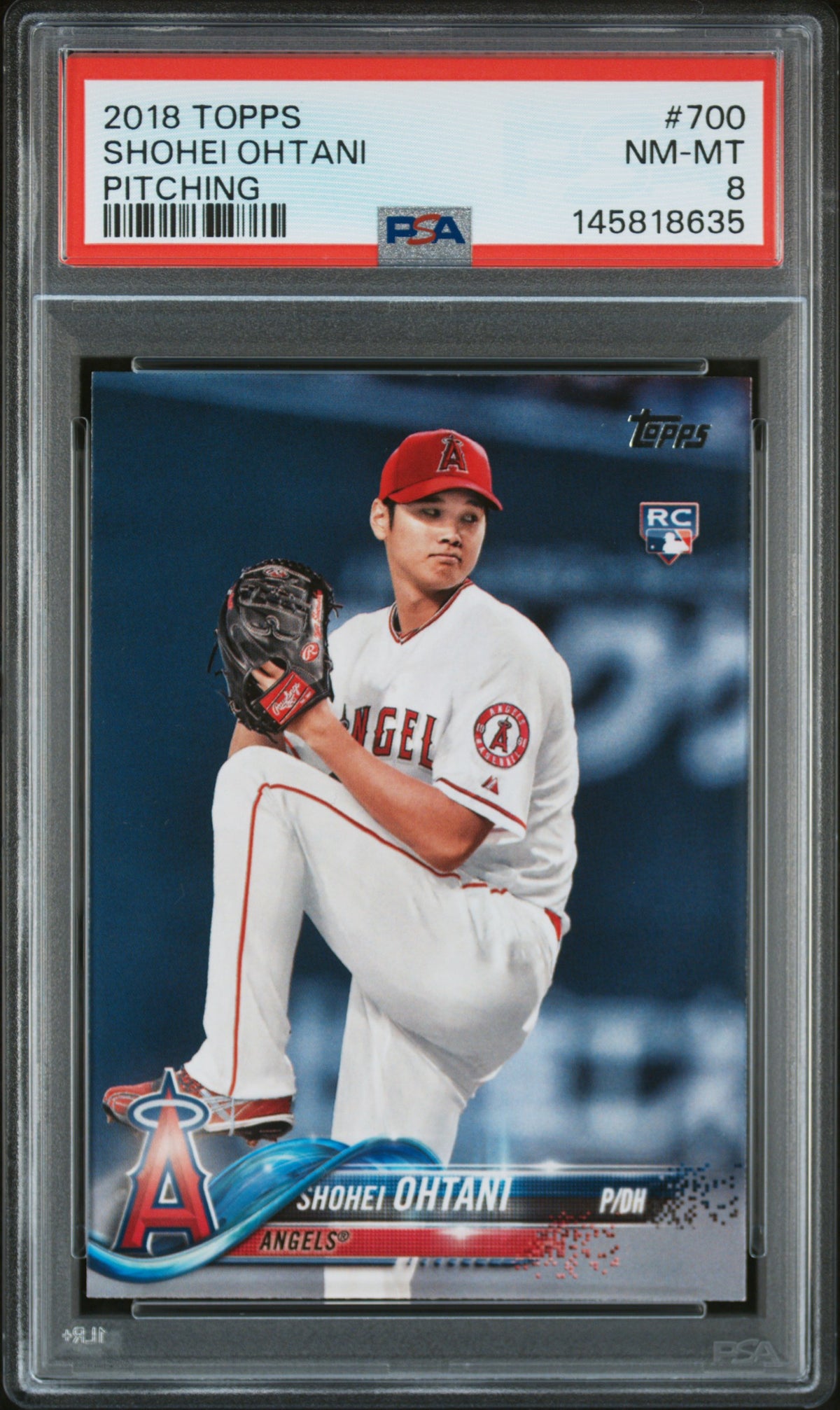 SHOHEI OHTANI - 2018 Topps Pitching #700 RC PSA 8 - front - PSA certification 145818635