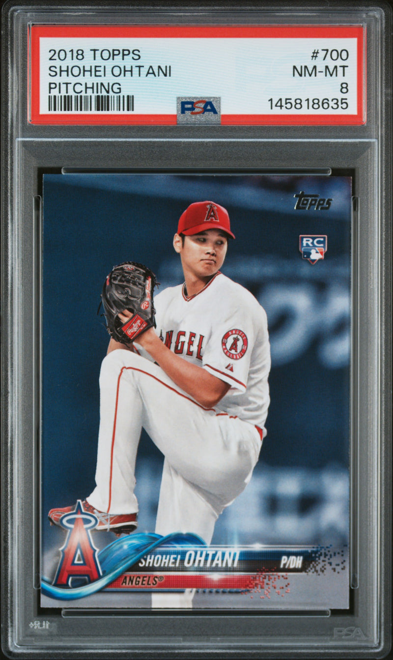 SHOHEI OHTANI - 2018 Topps Pitching #700 RC PSA 8 - front - PSA certification 145818635